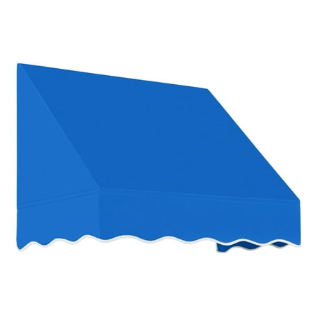 Awntech 4.38 Ft San Francisco Closed-Sided Fixed Awning Canopy (52.5in x 16in x 30in), Bright Blue