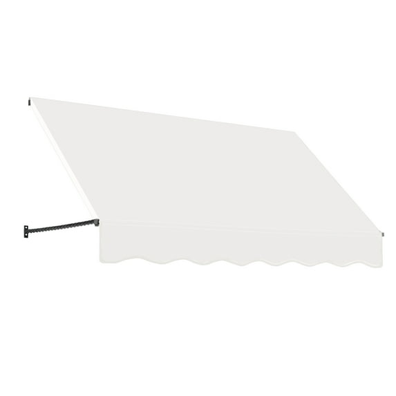 Awntech 6.38 Ft New Orleans Fixed Awning Canopy with Twisted Rope Arms (76.5in x 31in x 24in), White