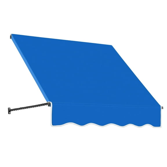 Awntech 3.38 Ft New Orleans Fixed Awning Canopy with Twisted Rope Arms (40.5in x 31in x 24in), Bright Blue