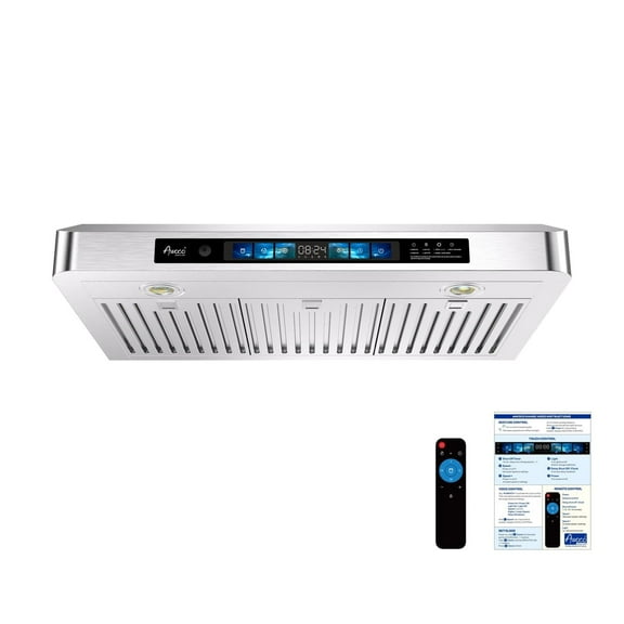 Awoco 30" Under Cabinet Range Hood Hands-Free with Voice & Gesture Control Stainless Steel