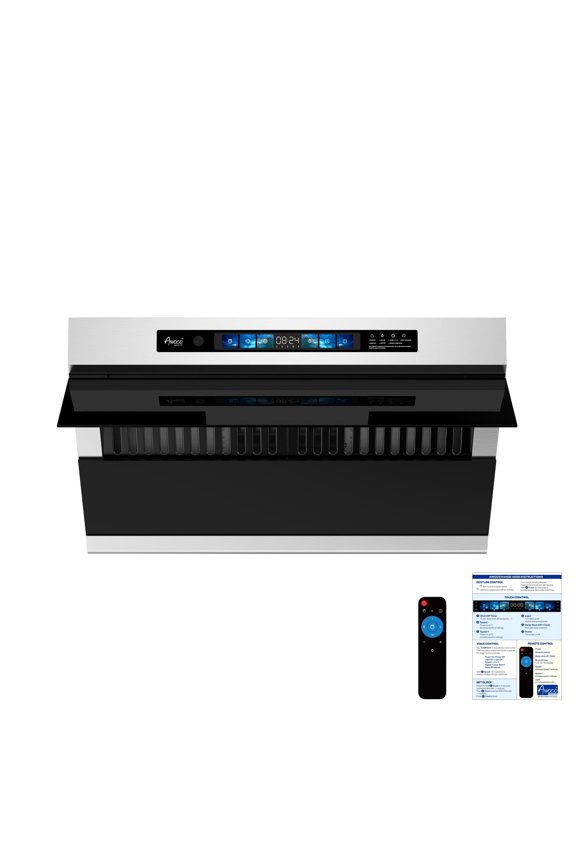 36" Under Cabinet Range Hood Slant Side-Draft Voice Gesture Touch & Remote Control