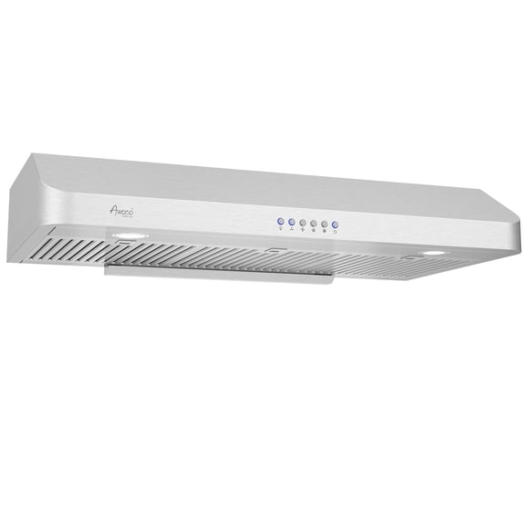 Awoco 36" Super Slim Under Cabinet 6-Electronic Buttons Stainless Steel Range Hood