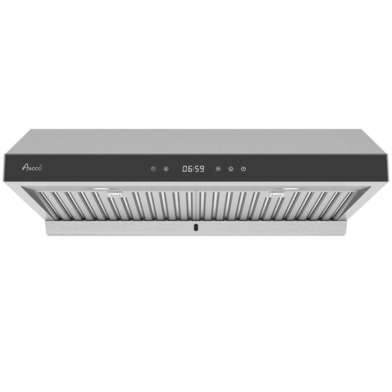 Awoco 36 Inch Stainless Steel Under Cabinet 6 Speeds 900 CFM Range Hood with Tempered Glass Touch Panel
