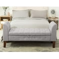 thumbnail image 1 of Awonde Armed Storage  for Bedroom Entryway Living Room Upholstered Tufted Ottoman  Gray, 1 of 7