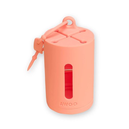 Awoo Pets AwPoo Waste Bag Holder I Anti-microbial, Easy-to-Clean, Silicone Fits 1 Standard Waste Bag Roll