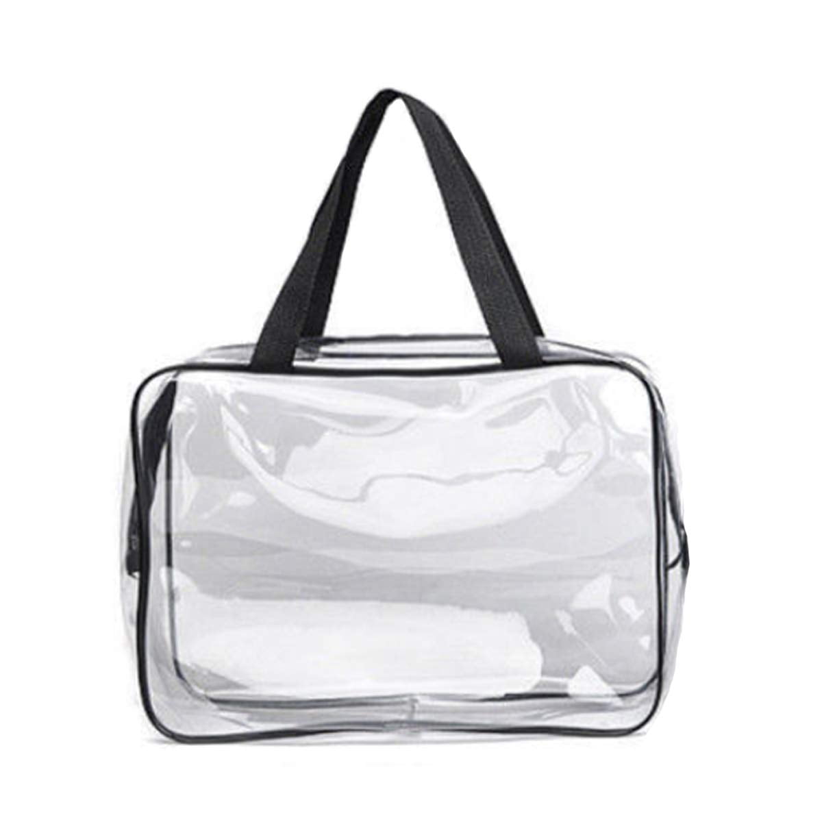 Awoscut PVC Clear Transparent Plastic Travel Cosmetic Bag Zipper Makeup Toiletry