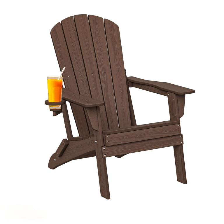 Awoutwood Folding Adirondack Chair, Weather-Resistant Plastic