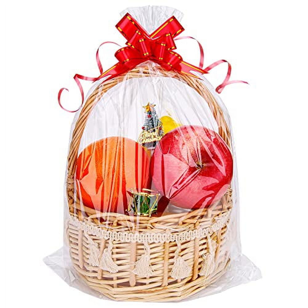 A1 Bakery Supplies Cellophane Bags 14x24 Round Bottom - 10 Pack Clear Gift Packaging