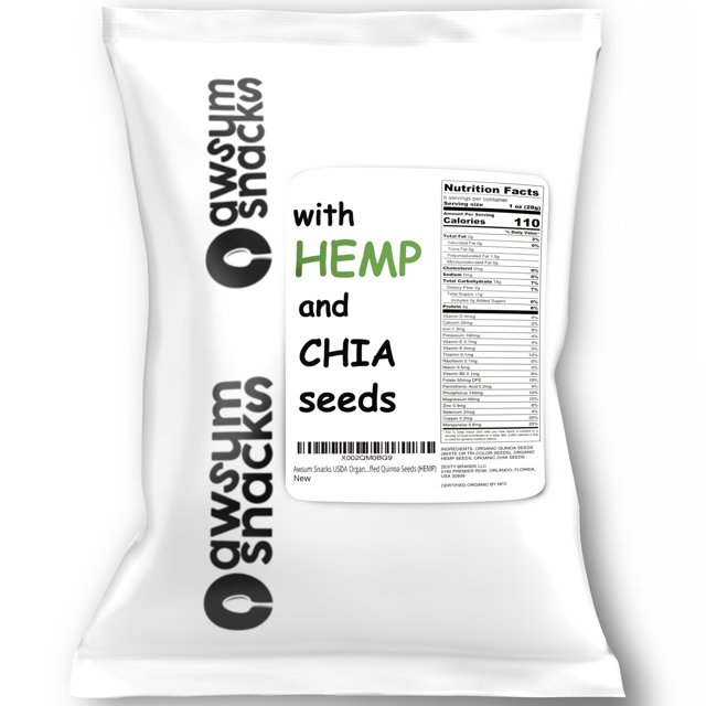 Awsum Snacks Organic Quinoa Super Cereal with Hemp and Chia Seeds