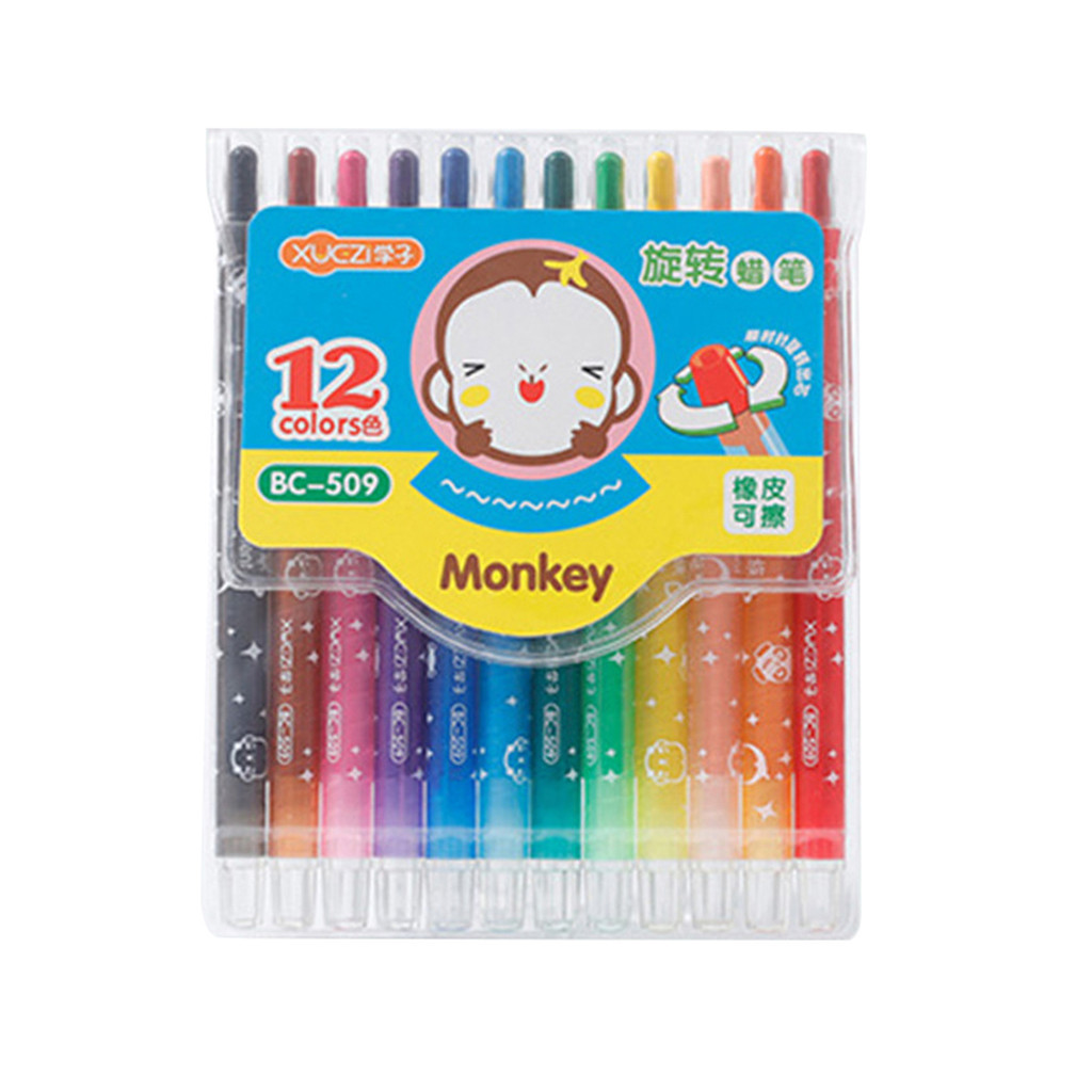 Awuniuwa Clearance! School Supplies Erasable Children'S Rotating Crayon ...