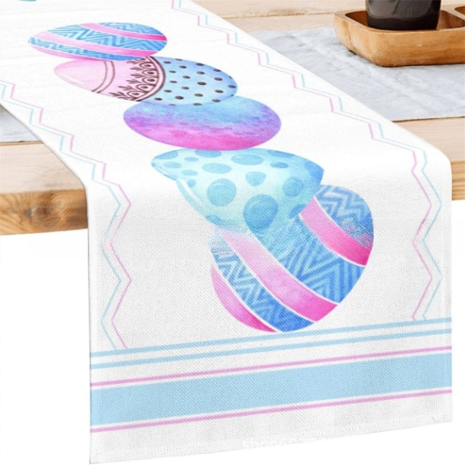 Awuniuwa Vinyl Tablecloth With Flannel Backing Easter Table Flag