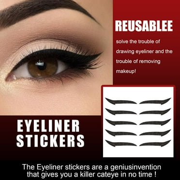 Awwp 1*10Pc Eyeliner Sticker Walmart Deals, Reusable Eyeliner Stickers Reusable Eyeliner Sticke You Can Get 5Pair/10Pc