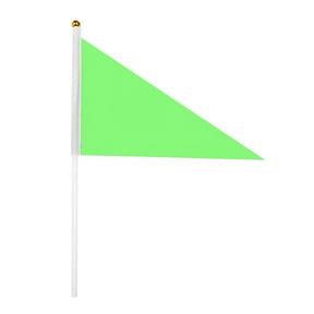 Awwp 20 Pack Marking Flags 15.7 Inch, Triangle Garden Flags for Dog Training Lawn Survey, High Visibility Safety Flags with Stakes, Multipurpose Yard Marking, Garden Flags
