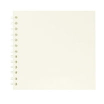 Awwp 7x7 Inch Scrapbook with Hardcover, 40 Page Kraft Paper Photo Album for DIY, Scrap Book, Spiral Bound Memory Book for Wedding, Family Photos & Creative Journaling​​