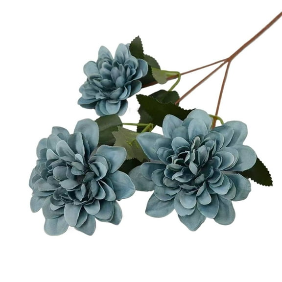 Awwp Artificial Mums Flowers, 3-Head Fall Arrangement Decor, Realistic Faux Flowers for Wedding Bouquet, Thanksgiving Table Centerpiece, No Fade, Durable Cloth, Home & Holiday Decor