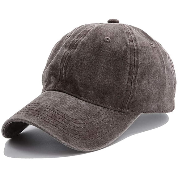 Awwp Baseball Cap for Kids-Adjustable Washed Cotton Golf Solid Hat Casual Cap Unisex Children Adjustable Caps Brown One Size
