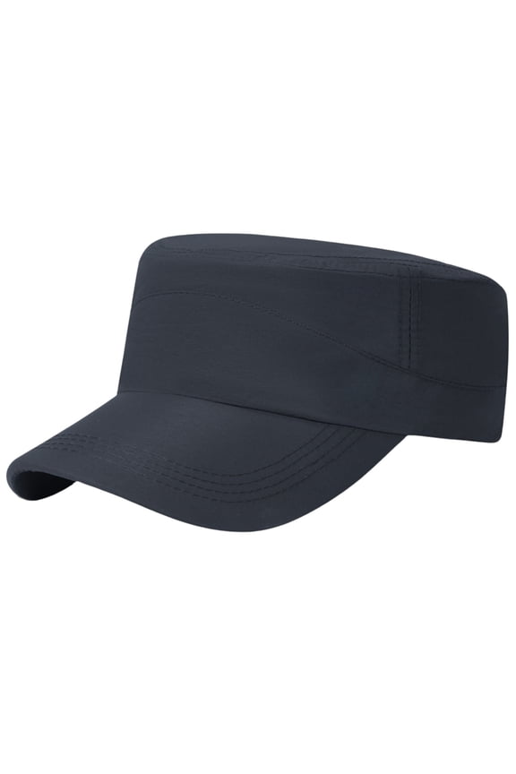 Cadet Vintage Army Cap Unique Military Style Adjustable Flat Top Cap Unisex Basic Baseball Hat for Unisex Navy One Size