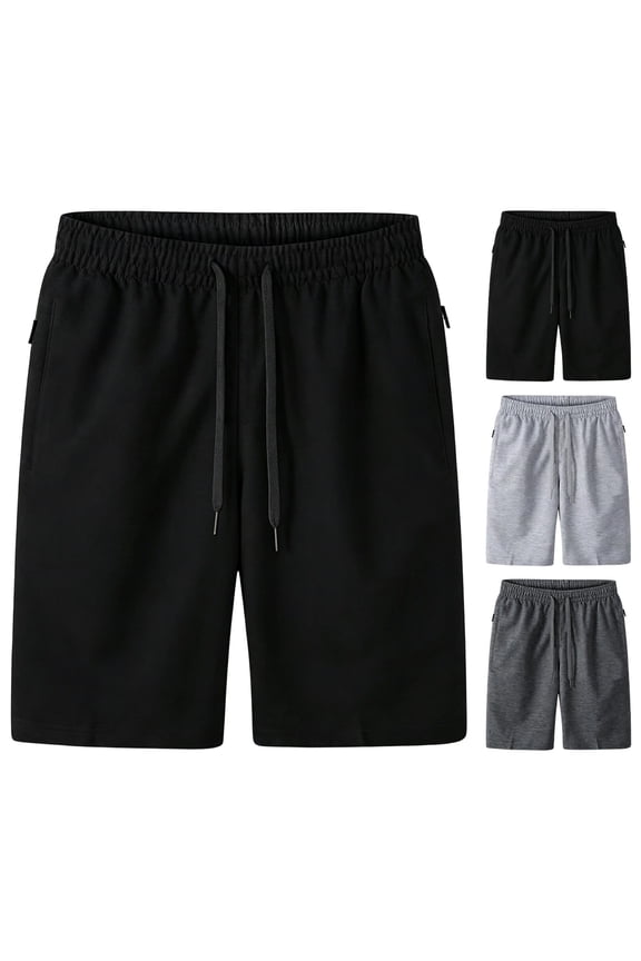 Classic Athletic Men's Gym Shorts, Wide Leg Pleated Baggy Sweat Shorts with Side Pockets for Running Workout Basketball Yoga Casual Pants Workout Lounge Wear Mid Rise Light Ashy Size: 3Xl