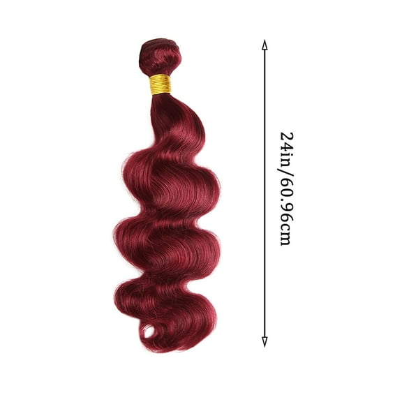 Awwp Clearance Sale Wig Receive Hair Bundle Brazilian Hair Braid Natural Red Wavy Hair, 1X Wig Bundle Pullover Toupee Multi-Color