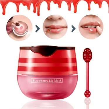Awwp Lip Butters Big Sales! 1*Lipstick Lip Balm Pot & Strawberry Lip Balm for Dry Lips Exfoliator & Moisturizer Hydrating Balm Moisturizing Lip Balm with Stick Lip Care Gift