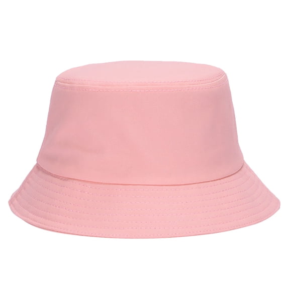 Awwp Men Cotton Bucket Hat Cotton Packable for Travel Fishing Brim Visor Sun Cap Hunting Summer Camping Cap Travel Daily Cap Pink One Size