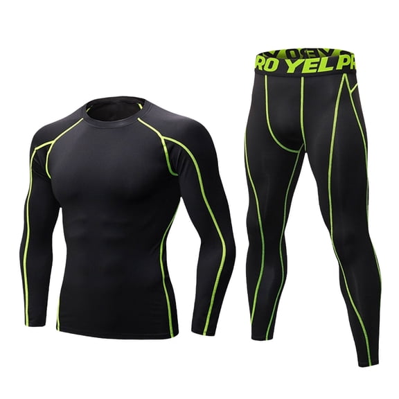 Awwp Men Set Long Underwear Mens Thermals Base Layer Men Cold Weather Gear Long for Winter Cycling Running Hunting Green S