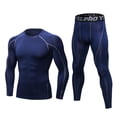 thumbnail image 1 of Awwp Men Set Long Underwear Mens Thermals Base Layer Men Cold Weather Gear Long for Winter Cycling Running Hunting Navy S, 1 of 3