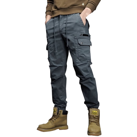 Awwp Mens Pants, Hiking Work Pants Outdoor Cargo Casual Sports Trousers Pants for Men Grey XXL