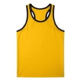 thumbnail image 1 of Awwp Mens Tops Men’S Muscle Tank Top Athletic Sleeveless Shirt Breathable Cotton/Polyester Blend for Gym And Casual Wear Yellow XXXL, 1 of 6