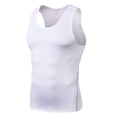 thumbnail image 1 of Awwp Mens Tops Men's Compression Shirts Sleeveless Tank Top Athletic Workout Sports Running Base Layer Undershirt White XL, 1 of 3