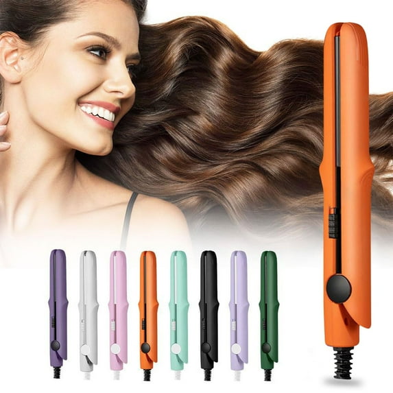 Awwp Orange Curling Iron Deep Discounts 2 in 1 Mini Curling Wand Flat Hair Straightener 2024 New Mini Curling Flat Portable Travel Curling Wand Mini Purpose Curling for Short Hair All Hair Types