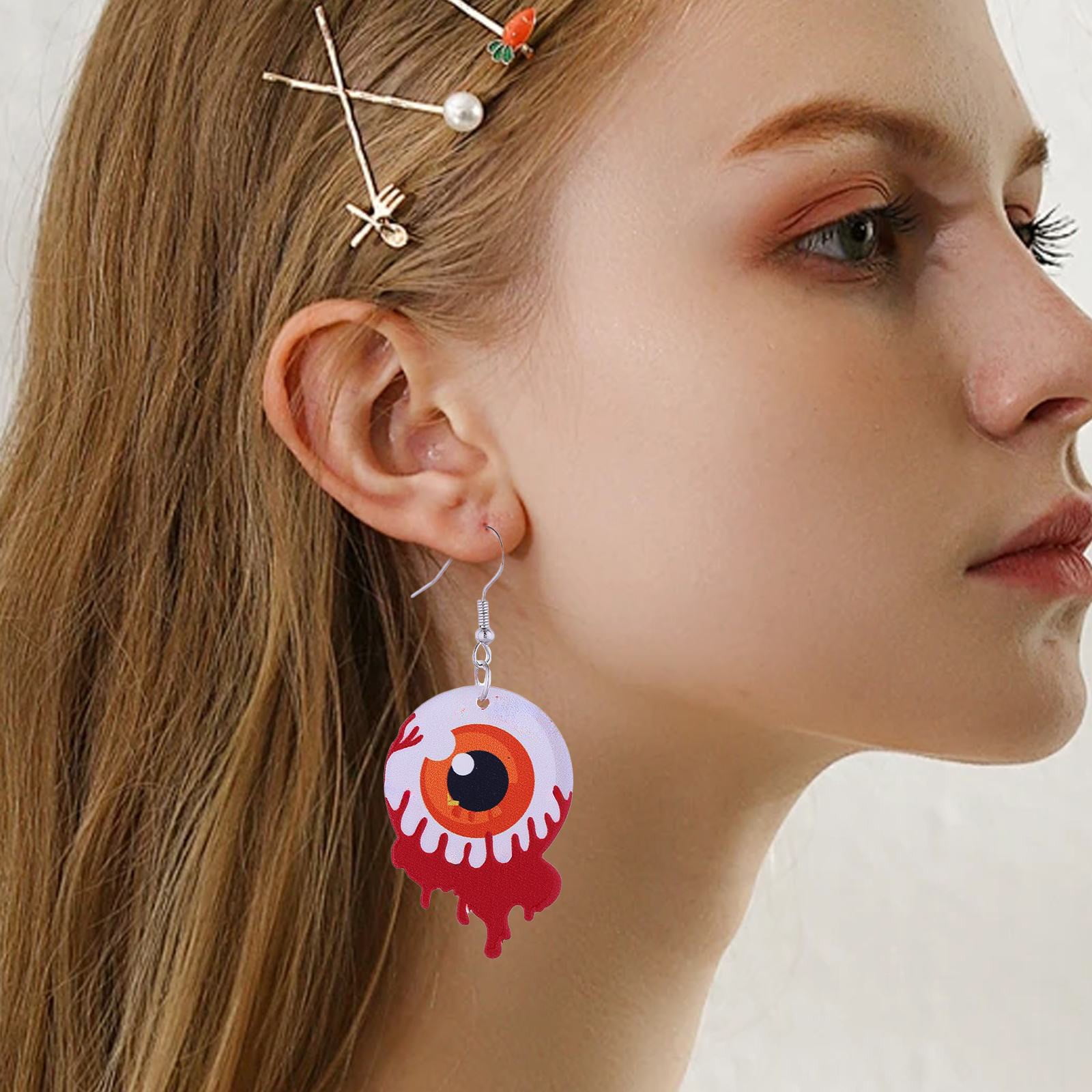 Awwp Price Crash Earrings Helloween Themed Earrings Funny Pumpkin Bat