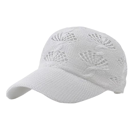 Awwp Quick Drying Breathable Comfy Unisex Cute Outdoor Lightweight Crochet Breathable Ball Cap Knit Mesh Trucker Hats White M