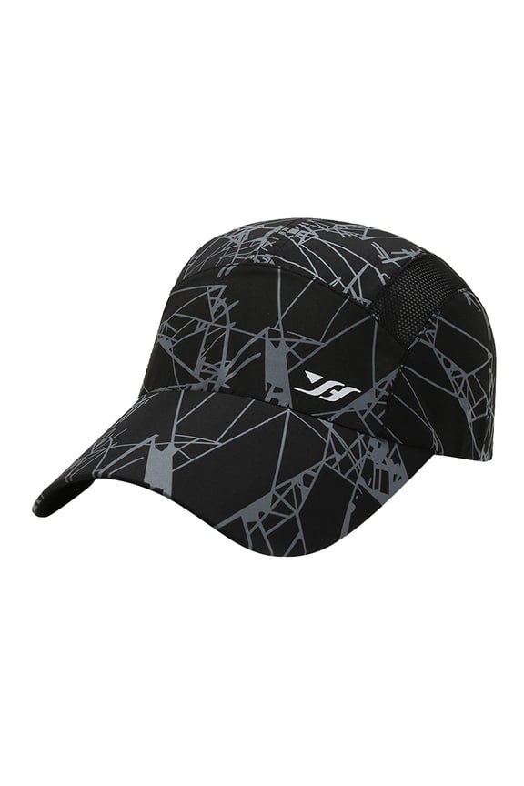 Race Day Performance Running Cap | The Lightweight Quick Dry Sport Hat Washed Unstructured Hat Plain Baseball Caps Unisex Black One Size
