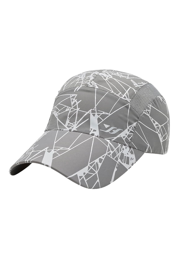 Race Day Performance Running Cap | The Lightweight Quick Dry Sport Hat Washed Unstructured Hat Plain Baseball Caps Unisex Grey One Size