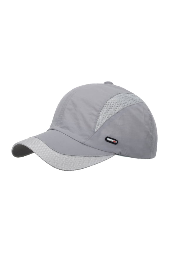 Reflective Folding Outdoor Hat Unstructured Design Sport Climbing Breathable Baseball Cap Upf 50+ Sun Protection Sport Hats for Unisex Grey One Size