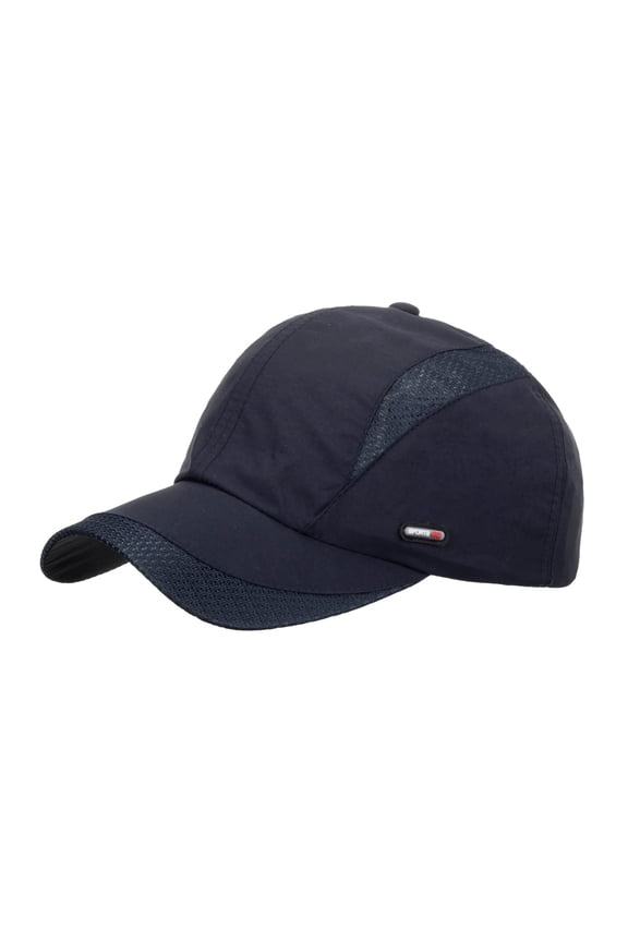 Reflective Folding Outdoor Hat Unstructured Design Sport Climbing Breathable Baseball Cap Upf 50+ Sun Protection Sport Hats for Unisex Navy One Size