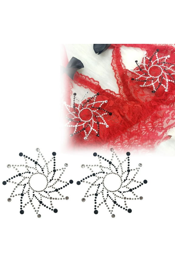 Reusable Nipple Pasties, Fun Shapes with Glitter, Suitable for Parties & Festivals, Easy to Carry, Great Gift for Her, Durable Material