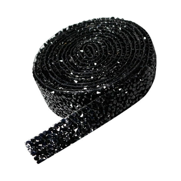 Awwp Rhinestone Ribbon, Self Adhesive Crystal Rhinestone Ribbon, 36.4Inch, 0.4 Inch Width, Rhinestone Strips for DIY Craft, Clothing Hats Home Decor