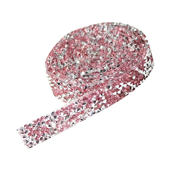 Awwp Rhinestone Ribbon, Self Adhesive Crystal Rhinestone Ribbon, 36.4Inch, 0.4 Inch Width, Rhinestone Strips for DIY Craft, Clothing Hats Home Decor