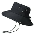 thumbnail image 1 of Awwp Sun Hats for Men Breathable Adjustable Boonie Hat Unstructured Foldable Lightweight Hiking Beach Fishing Summer Safari Black, 1 of 5