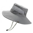 thumbnail image 1 of Awwp Sun Hats for Men Women Fisherman Bucket Sun Mesh Upf 50+ Breathable Wide Brim Summer Uv Protection Hat Foldable Cap Grey One Size, 1 of 7