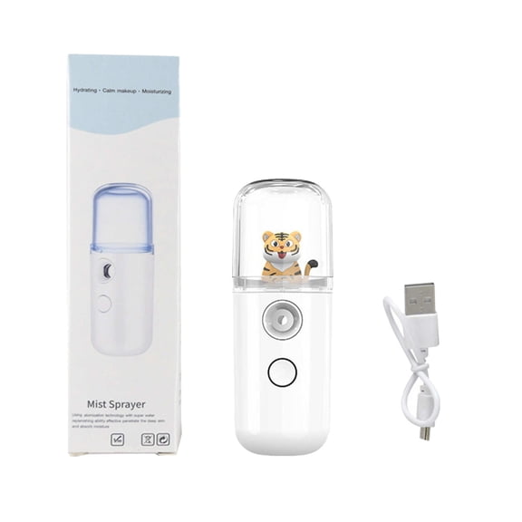 Awwp White 1*Facial Steamer 1*Usb Cable Gifts for Women Easy Care Sunshine 15S Heated Mini Travel Steamer Cordless Easy Care Sunshine Mini Travel Steamer Battery Operated Fabric Steam for the Home