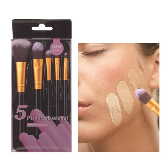 Awwp Yellow Makeup Brush, Nylon Bristles, Wooden Handle, Easy to Grip Powder, Ideal for Blush & Cosmetics, Comfortable Grip, 1 PCS