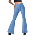 thumbnail image 1 of Awxnjux Wide Leg Pants Woman Womens Length Full Casual Pants Flare Leg High Waist Trousers (Blue,Xxl), 1 of 6