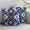 thumbnail image 1 of Awypu 2 Pack Kaleidoscope Accent Decorative Throw Pillow Covers Square Throw Pillow Cover for Sofa Couch Decoration(Navy Blue), 1 of 6