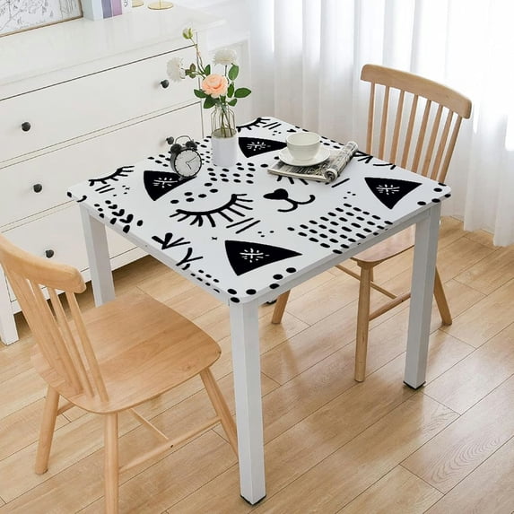 Awypu Accent Lion Pattern Chenille Square Tablecloth 100% Polyester Fiber 40*40