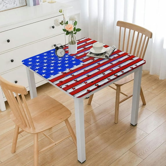 Awypu Americo Makk Square Tablecloth with Elastic Edge 100% Polyester Fiber 46*46