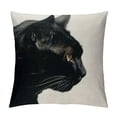 thumbnail image 1 of Awypu  Animals Theme Throw Pillow Covers Decorative Handsome Black Panther Head Pillow Case Square Cushion Accent Home Couch Bed (Black Panther) 22x22in, 1 of 5