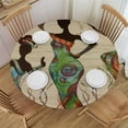 thumbnail image 1 of CMMY  Beautiful African Women Round Table Cloth Cover Vintage Ladies Vases Traditional Dress Cultural Tablecloth for Indoor Outdoor Picnic Party White, 1 of 7